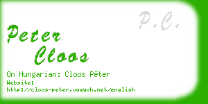 peter cloos business card